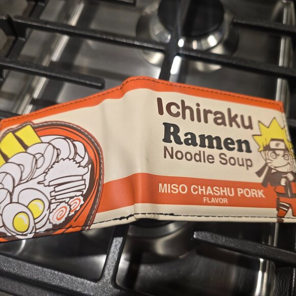 Naruto Ichiraku Ramen Noodle Soup Miso Chashu Pork Flavor Bi Fold Wallet Plastic - Picture 2 of 9